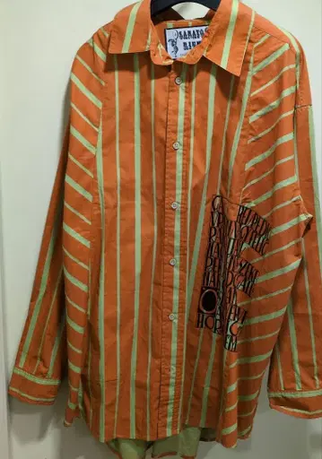 사나 스트라이프 셔츠 오렌지 SANATORIUM