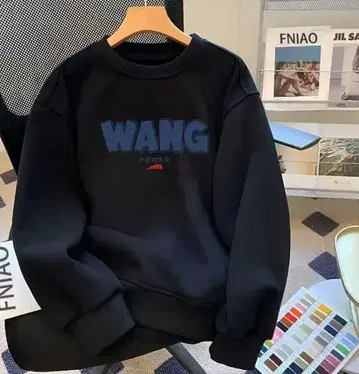 크루넥 맨투맨 블랙