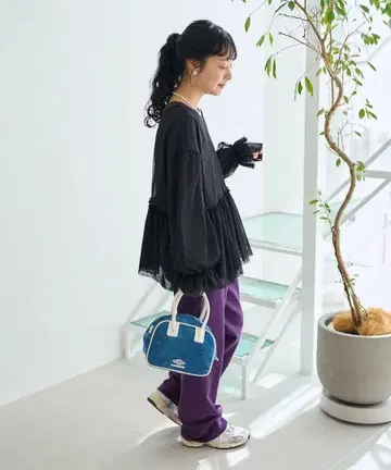 FREAK'S STORE 튤 레이어드 프린트 롱 슬리브 T