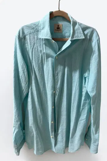 가이 로버 이탈리아제 코튼 셔츠 라이트 블루