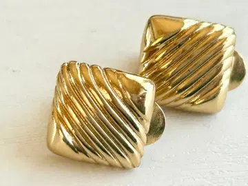 골동품 MONET 레트로 모던 골드 사선 라인 vintage 귀찌