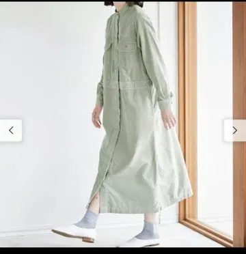 코듀로이 그린 셔츠 원피스