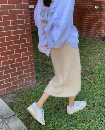 [ samoyed ] 알파카 샤기 스커트