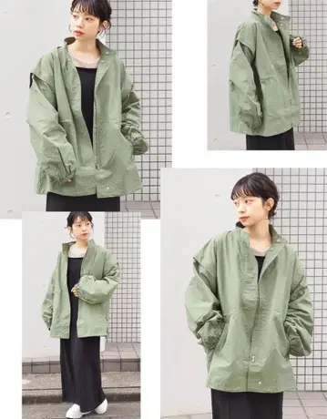 [ 미사용 새상품 ] tiptop 나일론 소매 탈부착 블루종