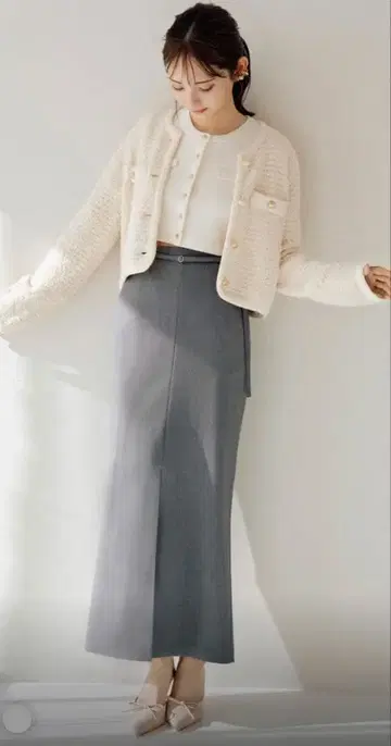 스나이델 그레이 타이트 스커트 1