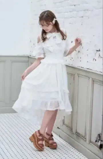 튤 보타이 피쉬테일 원피스