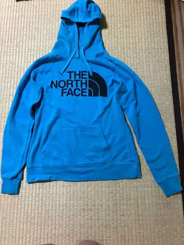 THE NORTH FACE 파랑 후드 부착 후드티 S