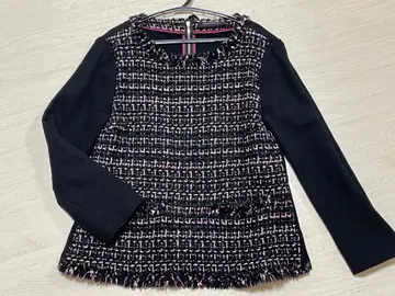 TOMORROWLAND 린톤믹스 트위드 절개 울 상의