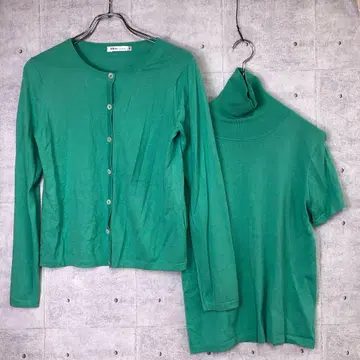 49AV. junko shimada 구제 의류 실크 혼방 니트 앙상블