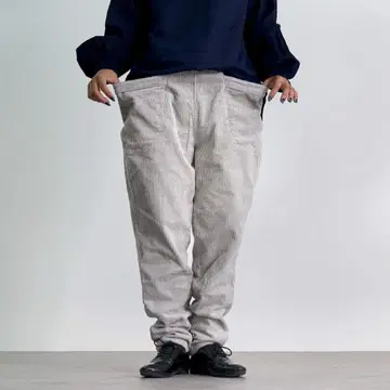 UZUiRO 코듀로이 캠핑 워크 팬츠 / 라이트 그레이