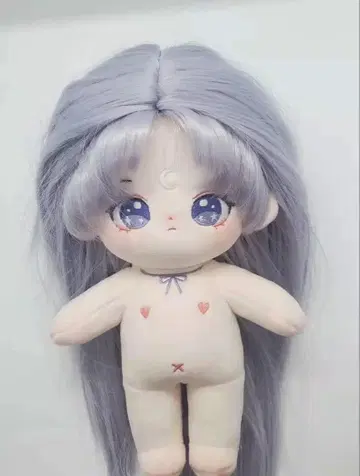 [새상품] 무속성 봉제 인형 20cm 여아 옷 갈아입기 스켈레톤 없음
