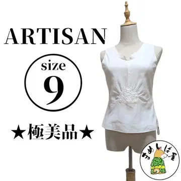ARTISAN 아티산 [9] 블라우스 슬리브리스 화이트 스키퍼