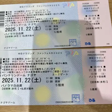 주니치 드래곤즈 팬 페스티벌 2025 티켓