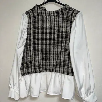 트위드 블라우스 프리 사이즈, 포멀한 룩에도 추천