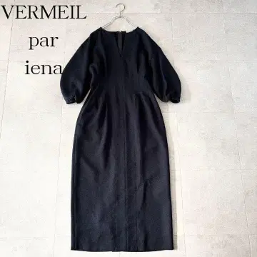 컨디션 최상 베르메이유 페예나 5분 소매 원피스 36 다크 네이비 워셔블