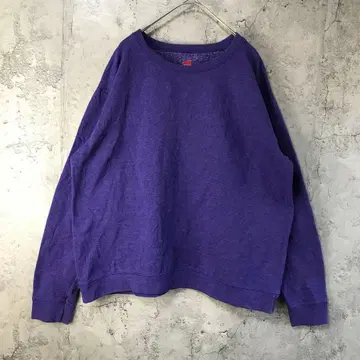 B918 구제 의류 트레이닝복 맨투맨 보라색 무지 90s Y2K