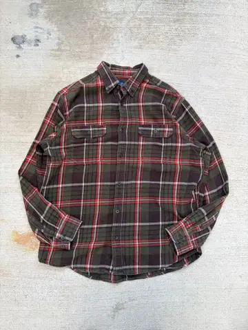 GEORGE 체크 무늬 플란넬 셔츠