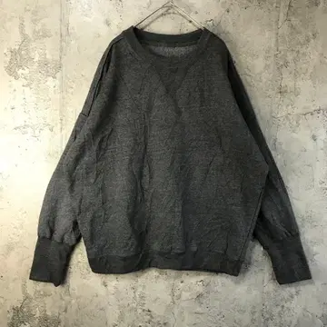 B919 구제 의류 트레이닝복 맨투맨 차콜 무지 90s Y2K