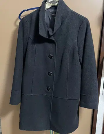 코트 하이 칼라 코트 심플