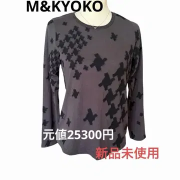 M&KYOKO 미사용 새상품 울 혼방 오샤레 모던 티셔츠