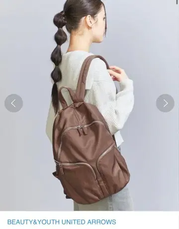 [ 택 포함 미사용품 ] BEAUTY&YOUTH 브라운 여성용 백팩