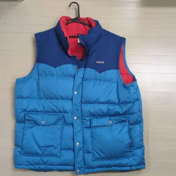 patagonia 다운 베스트 XL 파랑/빨간색