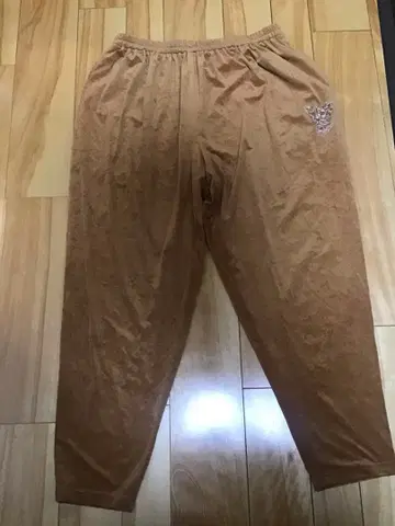 이타리야 미사용품 브라운 스웨이드풍 캐주얼 팬츠