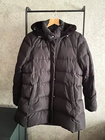 글로벌 워크 후드 부착 다운 자켓 L 블랙