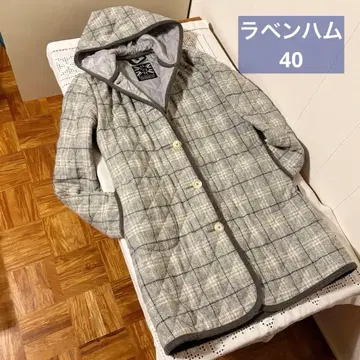 라벤햄 울 퀼트 코트 여성용 그레이 40