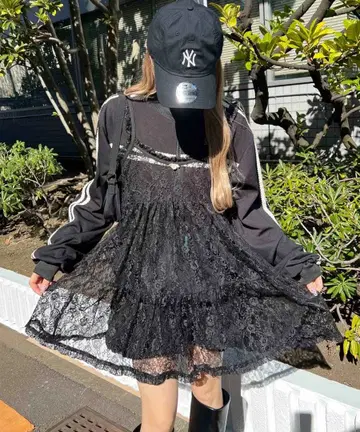 wc 로즈 포인트 레이스 미니 원피스