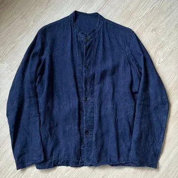 30s-40s 인디고 린넨 자켓 프렌치