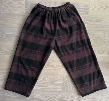 새상품급 pot-pourri 팬츠 체크 허리밴딩 끈 포함 일본제