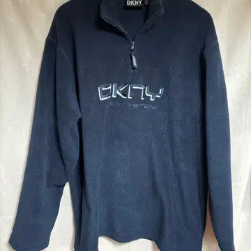DKNY 네이비 플리스 자켓 하프 지퍼 남성용
