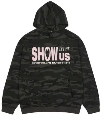 LUVISTRUE/카모플라쥬 패턴/후드티/맨투맨/L 사이즈