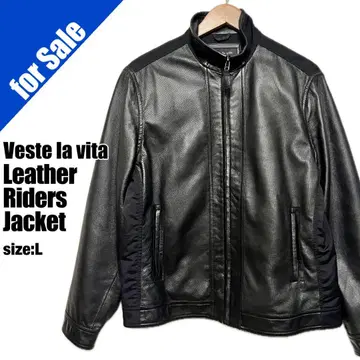 veste la vita 램 가죽 양가죽 라이더 자켓 L