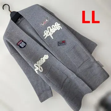 LL 사이즈 와펜 자수 니트 자켓