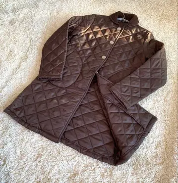 [트래디셔널 웨더웨어] 퀼팅 코트 브라운 스코틀랜드제