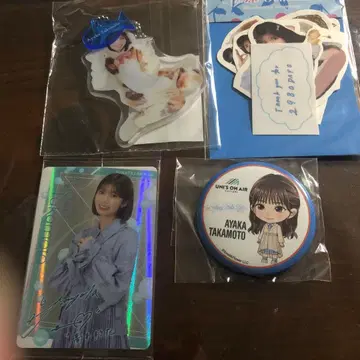 타카모토 아야카 동물 인형옷 아크릴 키링 졸업 프레이크 스티커 세트
