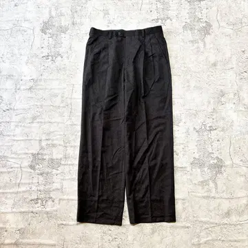 슬랙스 턱 팬츠 A4 블랙 투 턱 스트레이트 깔끔한 고급