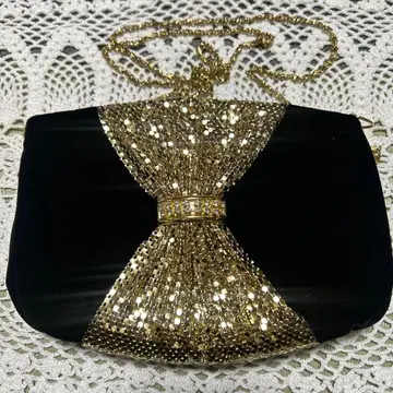 블랙 스웨이드 파티 백