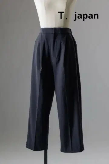 T.japan 턱 와이드 트라우저 38 다크 네이비