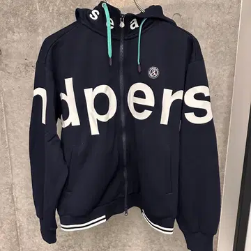 네이비 로고 프린트 자켓 and per se 집업 후드티