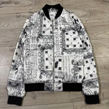 ZARA 프린트 패턴 페이즐리 MA-1 자켓