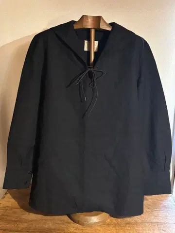 독일군 90s 세일러 셔츠 블랙 코튼 빈티지