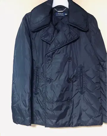 POLO 블랙 더블 브레스트 다운 자켓