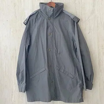 EMS GORE-TEX 코팅 후드 부착 모즈 코트 그레이 M 사이즈