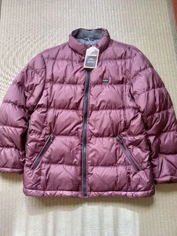 가격 인하 버건디 퀼팅 다운 자켓