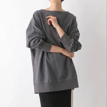 LEPSIM 2WAY 오프숄더 풀오버 차콜 그레이