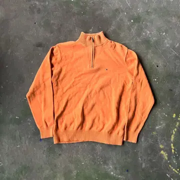 타미힐피거 드라이버 니트 오렌지