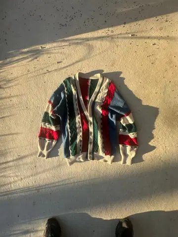 컬러풀 스트라이프 가디건